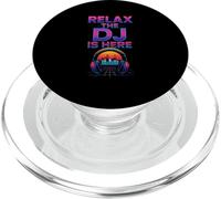 Relax The DJ is Here Lecteur de Musique Amusant pour Homme PopSockets PopGrip pour MagSafe