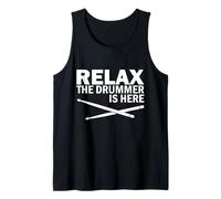 Relax The Drummer is Here Drumming Drumming Débardeur