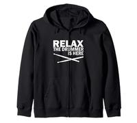 Relax The Drummer is Here Drumming Drumming Sweat à Capuche