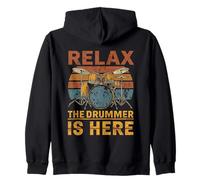 Relax The Drummer is Here Musical pour Les Musiciens de Batterie Sweat à Capuche