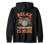 Relax The Drummer is Here Musical pour Les Musiciens de Batterie Sweat à Capuche