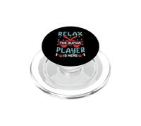Relax The Guitar Player is Here Musique rétro PopSockets PopGrip pour MagSafe
