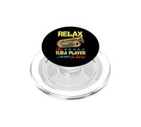 Relax The Tuba Player is Here Star Graphic PopSockets PopGrip pour MagSafe