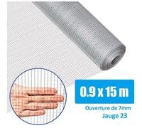 RELAX4LIFE 0,9x15,2m Grillage Métallique de Filtration en Fer Inox Galvanisé à Chaud, Treillis Maille Fine pour Jardin/Usine/Ferme