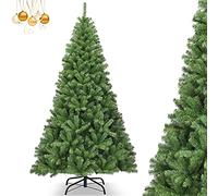 RELAX4LIFE 180 CM Sapin de Noël Automatique en PVC Ignifuge avec Support en Fer pour Fête Noël,Arbre de Noël Réaliste 1000 Branches pour Décorations de Fête Noël dans Maison, Bureau, Magasin, Vert