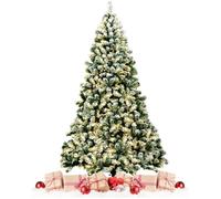 RELAX4LIFE 230 cm Sapin de Noël Lumineux LED, Arbre de Noël avec Socle en Métal, pour Maison/Bureau/Magasin, 1346 Branches