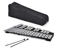 RELAX4LIFE 30 Notes Xylophone Pliable à Échelles de G5 à C8 avec Touche en Alu&Base en Bois, Marimba avec Son Plein&Transparent,Sac à Transport&2 Maill Inclus