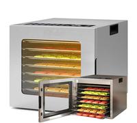 RELAX4LIFE 850W Déshydrateur Électrique Alimentaire en Acier Inoxydable avec 8 Plateaux, Minuterie 48h, Température Réglable 35-75℃ pour Viande Légumes Herbes