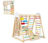 RELAX4LIFE Aire de Jeux Intérieur Montessori avec Balançoire (Multicolore)