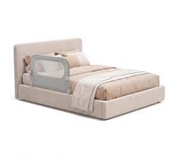 RELAX4LIFE Barrière de Lit Rabattable 80 cm, Barriere de Securite Enfant Lit, Double Verrouillage, Maille Respirante, Base Métallique, Protection Anti-Chute, pour Matelas 10-28 cm d'Épaisseur (Gris)
