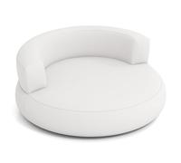 RELAX4LIFE Canapé de Camping Gonflable avec Housse Amovible, Surface Généreuse pour S’Allonger & Larges Accoudoirs, Fauteuil Pneumatique Gonflable pour Intérieur et Extérieur, Blanc