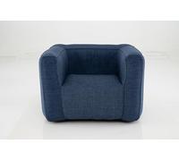RELAX4LIFE Canapé Gonflable Portable avec Large Assise Accoudoirs Spacieux, Housse Amovible et Base Antidérapante, Fauteuil Gonflable pour Salon, Chambre et Bureau (Bleu foncé,1 Place)