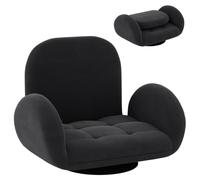 RELAX4LIFE Chaise de Sol Pliable (Noir)