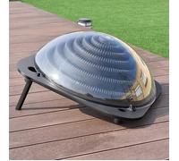 RELAX4LIFE Chauffage de Piscine Solaire Compatible au Tuyau 32/38mm,Rechauffeur Piscine Compact Pieds Pliables&Dôme de Protection