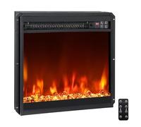 RELAX4LIFE Cheminée Électrique Encastrable 1500W | Cheminee Decorative avec Effet Flamme LED | Chauffage 17-32°C | 8 Couleurs | 3 Luminosités | 5 Vitesses | Minuterie | Thermostat | 37 m² (50x45 cm)