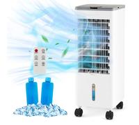 RELAX4LIFE Climatiseur Mobile sans évacuation 3 en 1, Double Réservoir d'Eau 2,8 L, Minuterie 12H, 3 Modes, Télécommande, Gris
