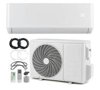 RELAX4LIFE Climatiseur Mural Reversible 12000 BTU | Clim Reversible Prêt à Poser | Pompe à Chaleur | Système Inverter Eco | Climatisation Split Silencieuse | 7 Modes 8 Vitesses | Tout Inclus