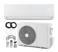 RELAX4LIFE Climatiseur Mural Reversible 9000 BTU | Clim Reversible Prêt à Poser | Pompe à Chaleur | Système Inverter Eco | Climatisation Split Silencieuse | 7 Modes 8 Vitesses | Tout Inclus