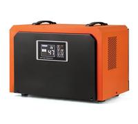 RELAX4LIFE Déshumidificateur Portable 60 L/Jour, Déshumidificateur Commercial Industriel avec Écran LED, Débit d'Air Élevé 450 m³/H, avec Tuyau d'Évacuation, pour Garages, Sous-Sols, Entrepôts