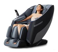 RELAX4LIFE Fauteuil Massant Chauffant Électrique pour Tout Le Corps, Siège de Massage Inclinable | Zéro Gravité | 12 Modes & 5 Vitesses | Rouleau Pieds | Bluetooth | Massage Shiatsu au Bureau (Noir)