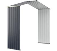RELAX4LIFE Kit d’Extension 213x64x195cm pour Abri de Jardin Métal pour Cabanon de Jardin Abri à Vélo Extérieur (kit d'extension)