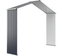 RELAX4LIFE Kit d'Extension d'Abri de Jardin en Acier Galvanisé 8,67 , Extension pour Cabane de Jardin pour Poubelles Extérieur