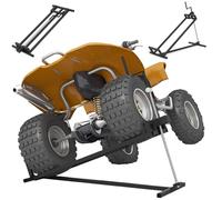 RELAX4LIFE Lève Tracteur Tondeuse 400KG | 11,5-77CM | Inclinaison à 45°, Crics de Levage en Acier Pulvérisé Gain de Place 49x122cm, Élévateur Pliable pour Tondeuse à Gazon, Tracteurs, Guads (Noir)