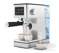 RELAX4LIFE Machine à Expresso 20 Bar avec Tige à vapeur Réglable, 1,7 L Réservoir Amovible, Écran LCD, Chauffe-tasses, Mousseur de Lait, Cafetière 1400W pour Cappuccino Latte Barista