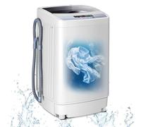 RELAX4LIFE Machine à Laver Automatique 4,5 kg avec Fonction de Séchage | Mini Lave-linge 10 Programmes avec Volume du tambour 45L, 50 x 50,3 x 85,3 cm
