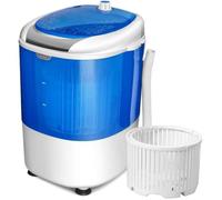 RELAX4LIFE Mini Machine à Laver Semi-automatique avec Essorage & Minuteur, Mini Lave-linge Compact, Capacité de Lavage 2,5KG, Bleu