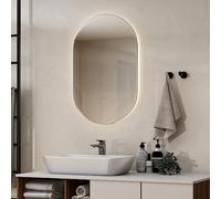 RELAX4LIFE Miroir LED Salle de Bain Ovale 80x50 CM, IP54