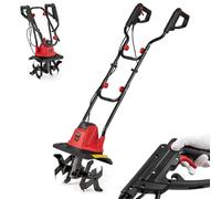 RELAX4LIFE Motobineuse Électrique 1200W/750W avec Câble, Guidon Pliable, 4 Lames, Profondeur de Travail de 22 cm, Cultivateur Électrique Puissant pour Excavation