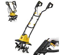 RELAX4LIFE Motobineuse Électrique 1200W/750W avec Câble, Guidon Pliable, 4 Lames, Profondeur de Travail de 22 cm, Cultivateur Électrique Puissant pour Excavation