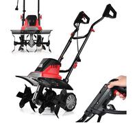 RELAX4LIFE Motobineuse Électrique 1500 W à 400 RPM, Largeur de Travail 43 CM et 6 Lames, Poignée Pliable et Bouton de Sécurité