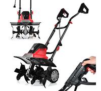 RELAX4LIFE Motobineuse Électrique 1500 W à 400 RPM, Motobineuse avec Profondeur Travail 22 CM, Largeur 43 CM et 6 Lames, Poignée Pliable et Bouton de Sécurité pour Jardin (1500W)