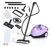 RELAX4LIFE Nettoyeur Vapeur Haute Pression 2000W |1,5 L Réservoir d'Eau | 4 Bar | 14 Accessoires Polyvalents, Aspirateur Vapeur Sans Fil pour Canapé, Tapis, Vitre, Verre(Violet)