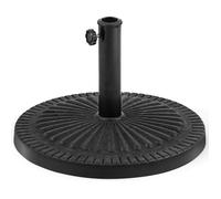 RELAX4LIFE Pied de Parasol Rond en Résine avec Bouton Rotatif | pour 38/48MM | Support de Parasol 49 x H29,5 CM