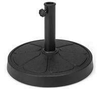 RELAX4LIFE Pied de Parasol Rond en Résine, Base de Parasol Antique 45CM, Support de Parasol pour 38/48MM (Noir | D45 x H35 cm)