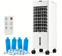 RELAX4LIFE Rafraîchisseur d'Air Silencieux Mobile | 3 en 1 Refroidisseur d'Air Humidificateur Ventilateur | 3 Vitesses 3 Modes | Réservoir 2,8L | 2 Blocs Réfrigérants | Oscillation | Faible Conso