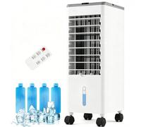 RELAX4LIFE Rafraîchisseur d'Air Silencieux Mobile | 3 en 1 Refroidisseur d'Air Humidificateur Ventilateur | 3 Vitesses 3 Modes | Réservoir 2,8L | 4 Blocs Réfrigérants | Oscillation |Faible Conso