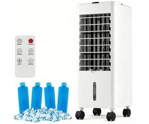 RELAX4LIFE Rafraîchisseur d'Air Silencieux Mobile | 3 en 1 Refroidisseur d'Air Humidificateur Ventilateur | 3 Vitesses 3 Modes | Réservoir 2,8L | 2 Blocs Réfrigérants | Oscillation | Faible Conso