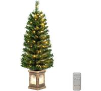 RELAX4LIFE Sapin de Noël 120 cm avec LED et Télécommande, Arbre de Noël Décoration de Noël pour Bureau/Maison/Vitrine de Magasin