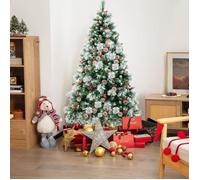 RELAX4LIFE Sapin de Noël 180CM, Éclairage LED 4 Couleurs, Arbre de Noël avec 8 Modes & Structure Automatique & Base en Metal