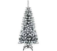 RELAX4LIFE Sapin de Noël Épicéa Artificiel 140cm avec Base Pliante et 242 Branches, Décoration pour Festival/Fête/Vacances/Noël