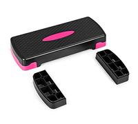 RELAX4LIFE Stepper d'Aérobic de Fitness Antidérapante, Step d'exercice avec Plateforme en Hauteur Réglable à 2 Niveaux (10/15CM) de Capacité Max 250KG pour Maison/Gym