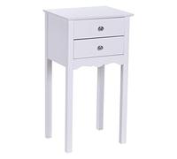 RELAX4LIFE Table de Console en Bois avec Tiroirs, Table d'Entrée et Coiffeuse pour Chambre à Coucher/Couloir/Salon/Bureau Style Moderne, Blanc/Noir (40x32x75cm, Blanc)