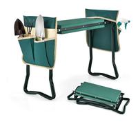 RELAX4LIFE Tabouret de Jardinage Pliable avec 2 Sacs à Outils | Agenouilloir de Jardin Charge 150kg | Banc de Jardinage Polyvalent