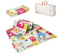 RELAX4LIFE Tapis de Jeu pour Bébé Double Face 180 x 200CM avec Sac de Rangement pour Usage Intérieur et Extérieur, Tapis d'Éveil Pliable Imperméable en XPE (Licorne)