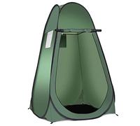 RELAX4LIFE Tente de Douche Pop up, Cabine de Toilette Portable avec Sac de Transport, Tente Instantanée pour Vestiaire, Plage, Camping, Pêche, 120x120x190CM (Vert)