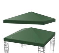 RELAX4LIFE Toile pour Tonnelle 3x3, Toile de Rechange Tonnelle 3x3, Polyester Haute Densité, Imperméable, Protection Solaire, Anti-Décoloration, Toit de Rechange pour Pergola (Vert)